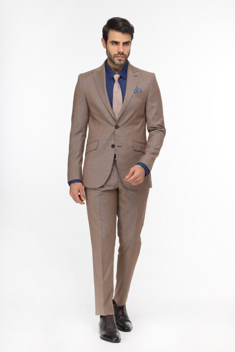 Slim Fit Suit Beige