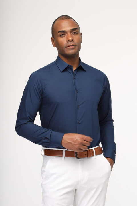 Classic Shirt Regular Fit Dark Blue - Image 3