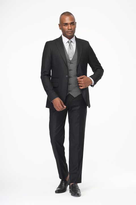 Slim Fit Suit Dark Gray