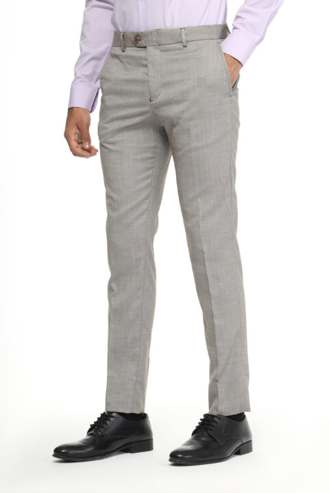 Slim Fit Classic Pants Light Brown - Image 3