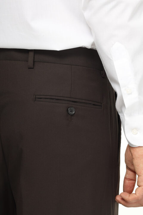 Regular Fit Classic Pants Brown - Image 4