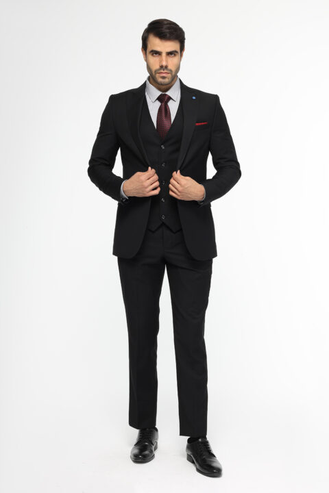 Slim Fit Suit Black