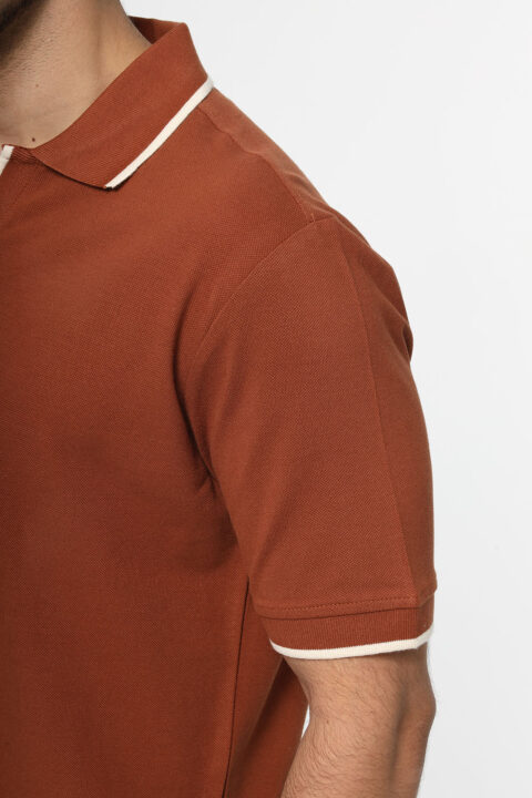 Regular Fit Polo Shirt Orange - Image 3