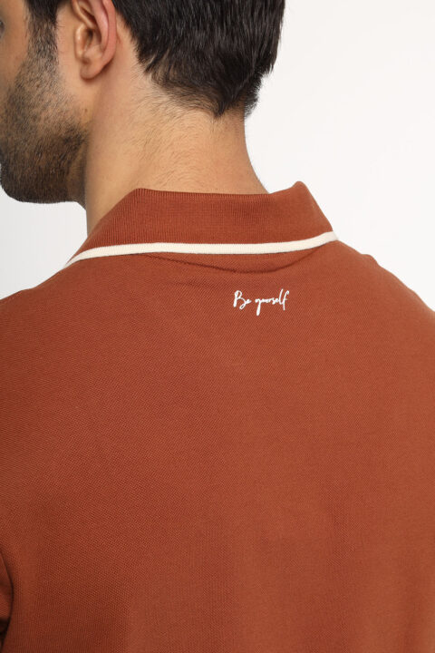 Regular Fit Polo Shirt Orange - Image 4