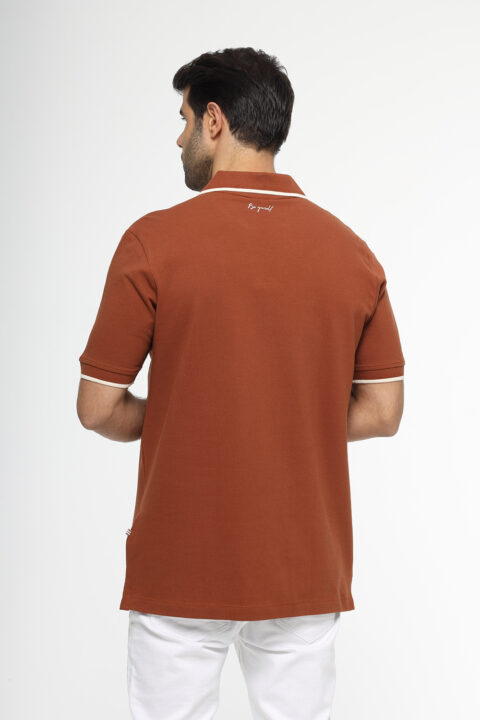 Regular Fit Polo Shirt Orange - Image 5