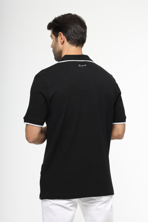 Regular Fit Polo Shirt Black - Image 3