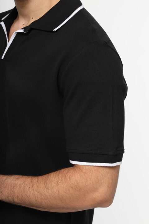 Regular Fit Polo Shirt Black - Image 5