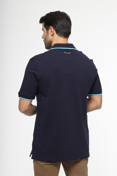 Regular Fit Polo Shirt Dark Blue - Image 3