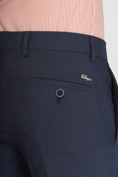 Slim Fit Classic Pants Dark Blue - Image 4