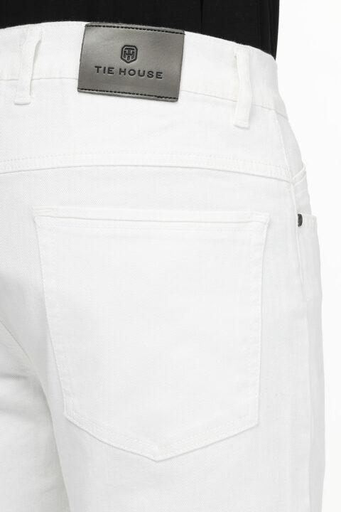 Slim Fit Trousers White - Image 4