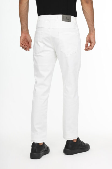 Slim Fit Trousers White - Image 5