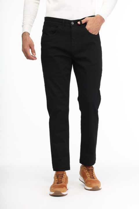 Slim Fit Trousers Black