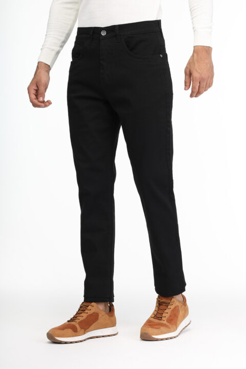 Slim Fit Trousers Black - Image 3