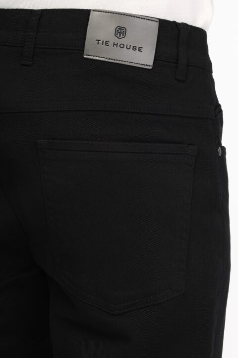 Slim Fit Trousers Black - Image 4