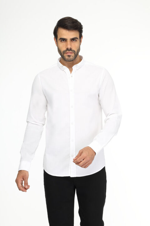 Slim Fit Shirt White - Image 3