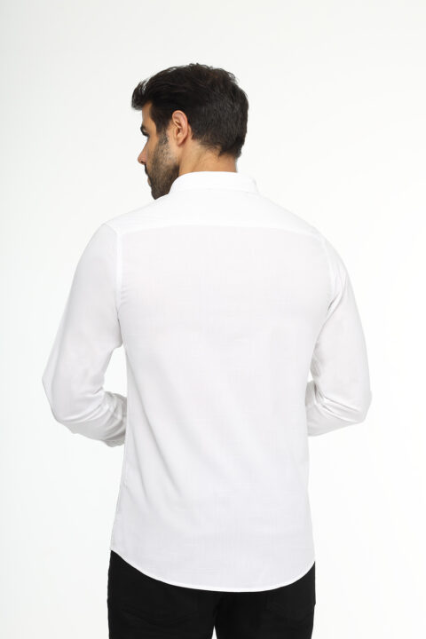 Slim Fit Shirt White - Image 4