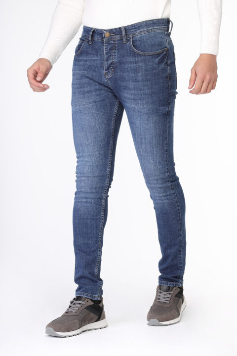 Slim Fit Trousers Blue - Image 3