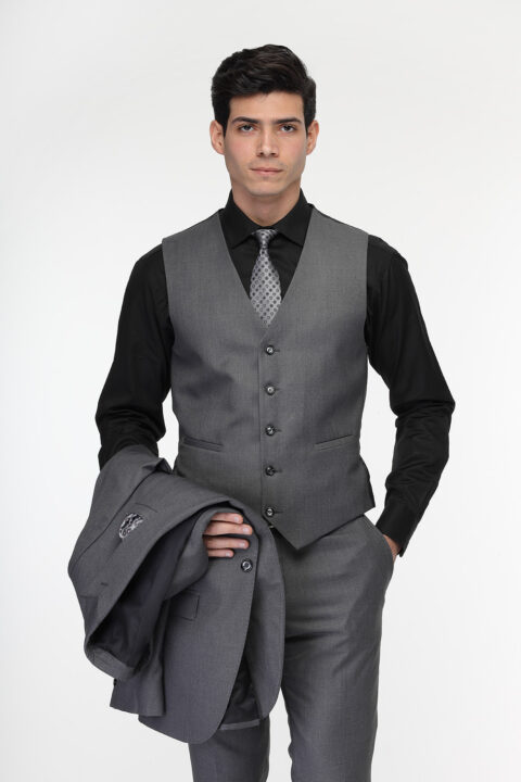 Slim Fit Suit Gray - Image 3