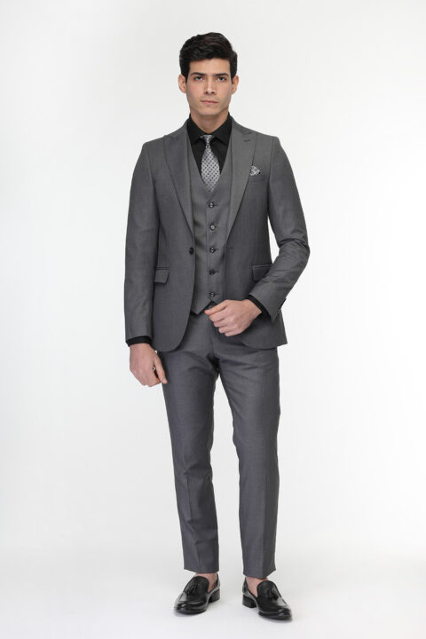 Slim Fit Suit Gray