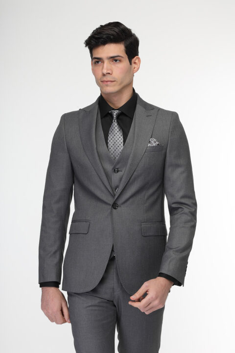 Slim Fit Suit Gray - Image 4