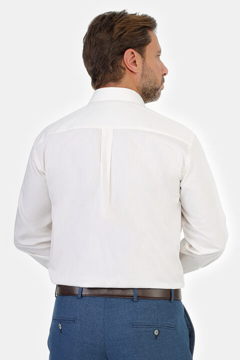 Classic Shirt Regula Fit Off White 100% Cotton - Image 2