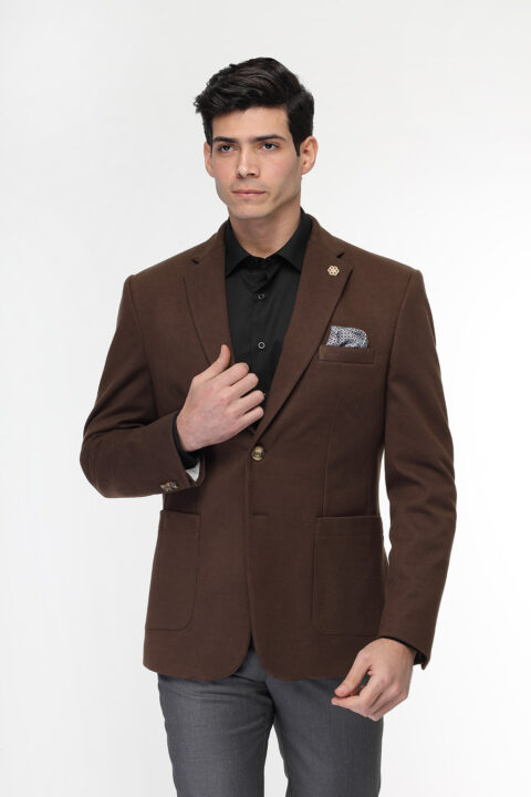 Regular Fit Blazer Brown - Image 4