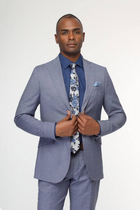 Slim Fit Suit Blue - Image 3