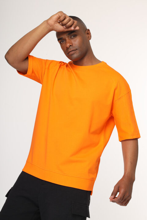 Over Size T- Shirt Orange - Image 3