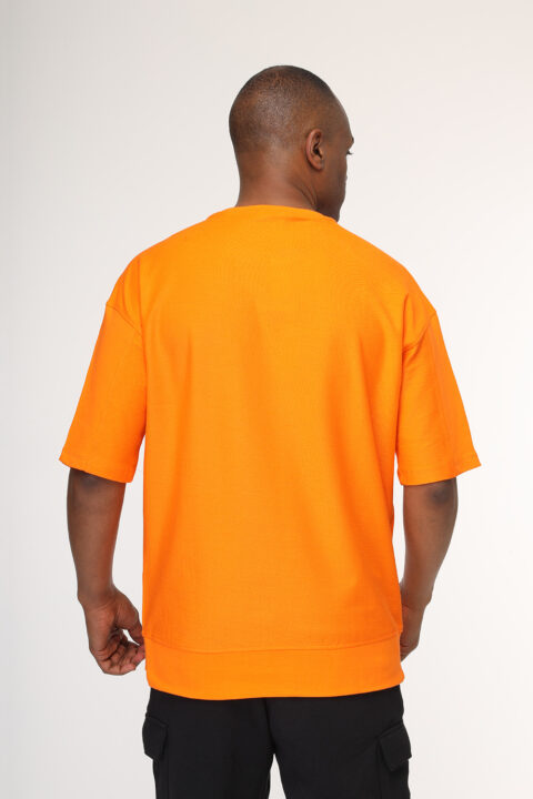 Over Size T- Shirt Orange - Image 4