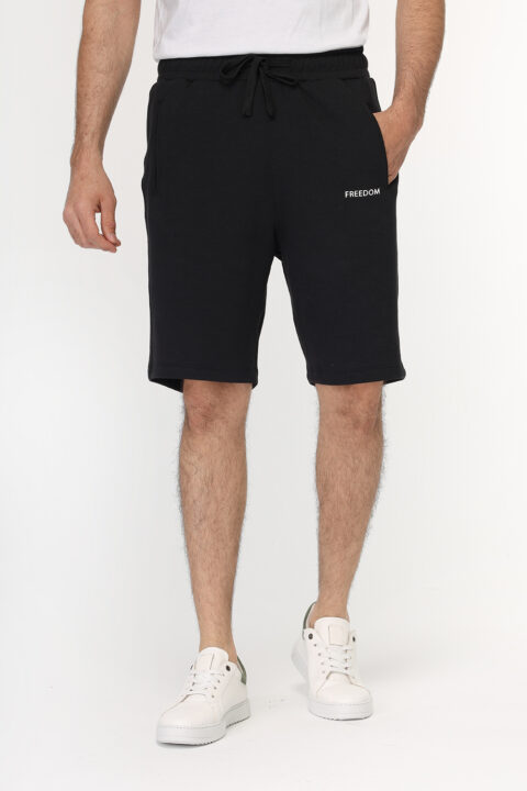 Regular Fit Short Melton Black