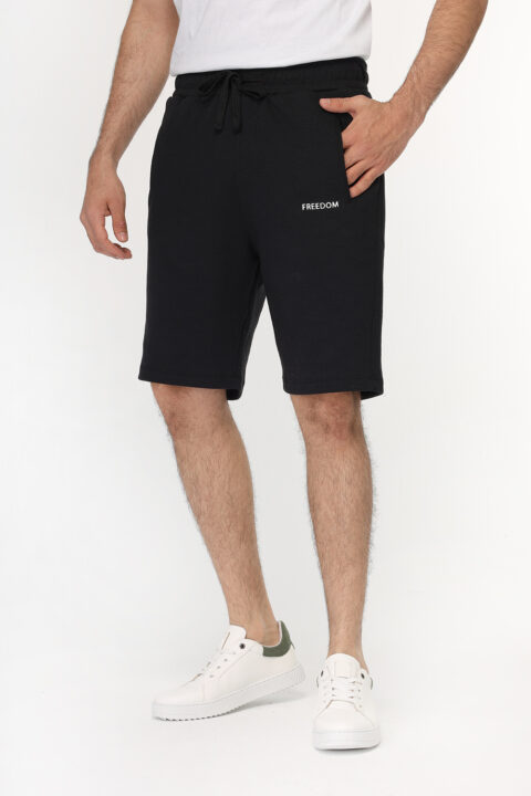 Regular Fit Short Melton Black - Image 3