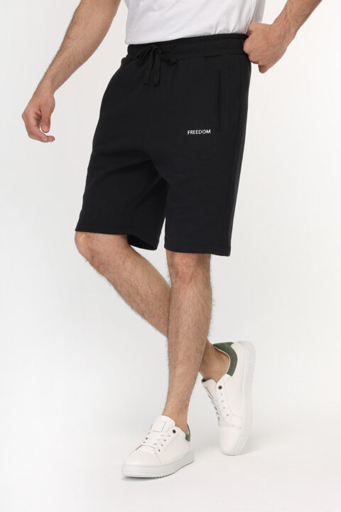 Regular Fit Short Melton Black - Image 4