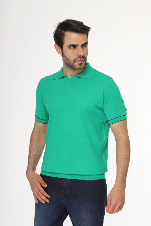 Regular Fit Polo Shirt Knitted Green