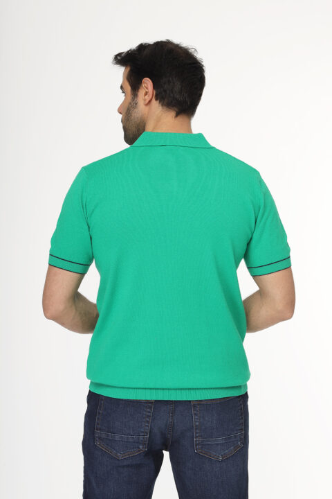 Regular Fit Polo Shirt Knitted Green - Image 3