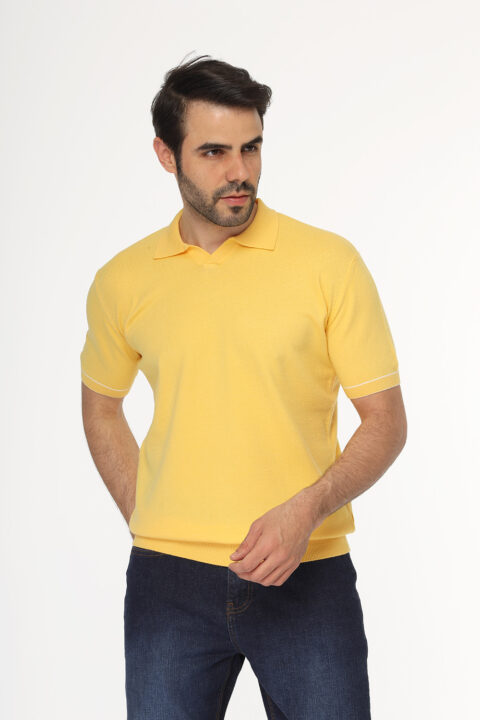 Regular Fit Polo Shirt Knitted Yellow