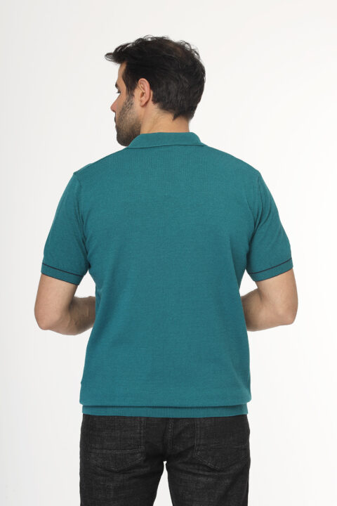 Regular Fit Polo Shirt Knitted Green - Image 3