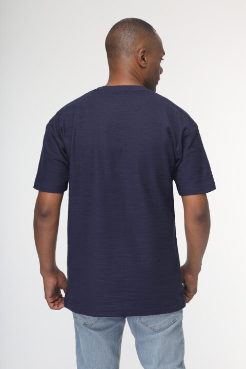 Over Size T- Shirt Dark Blue - Image 3