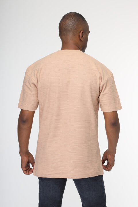 Over Size T- Shirt Beige - Image 3