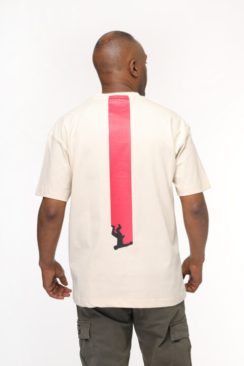 Over Size T- Shirt Beige - Image 3