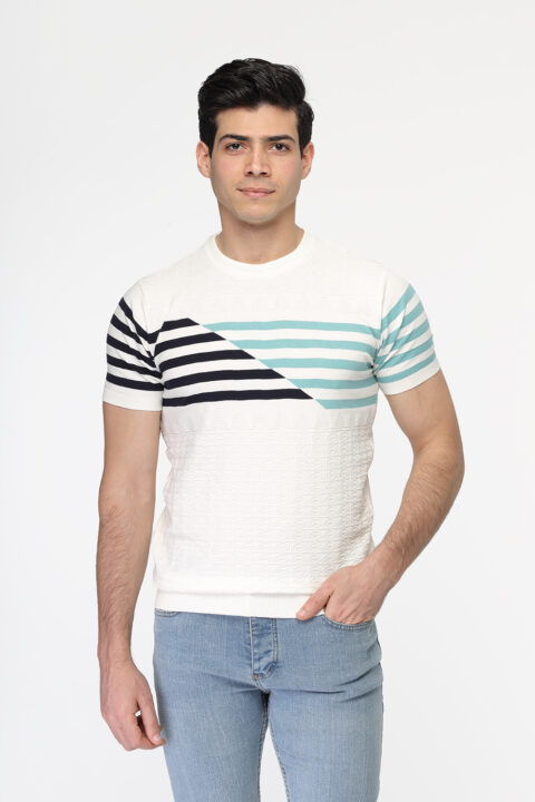 Regular Fit T- Shirt Knitted Off White