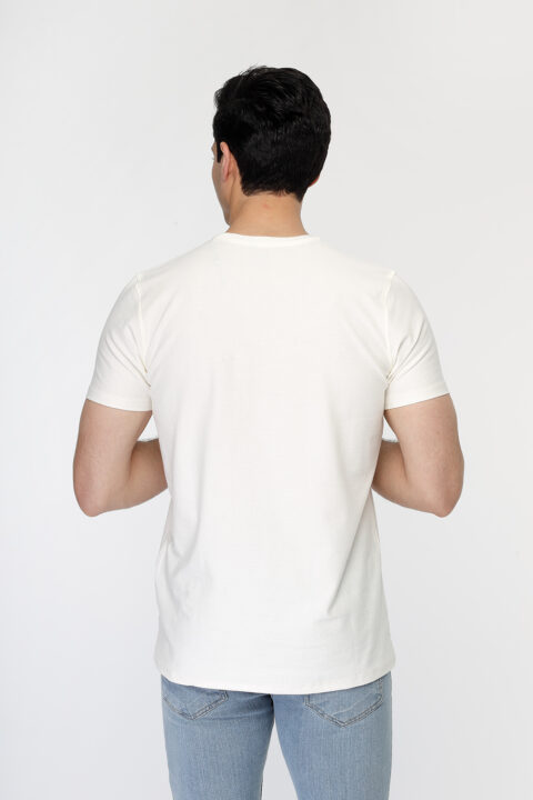 Regular Fit T- Shirt Off White - Image 3