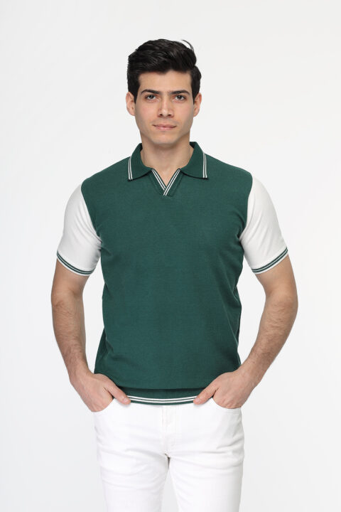 Regular Fit Polo Shirt Knitted Green