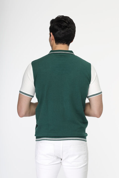 Regular Fit Polo Shirt Knitted Green - Image 3