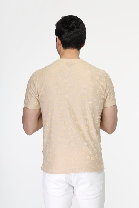 Regular Fit T- Shirt Beige - Image 3