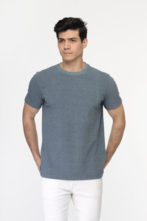 Regular Fit T- Shirt Blue - Image 3