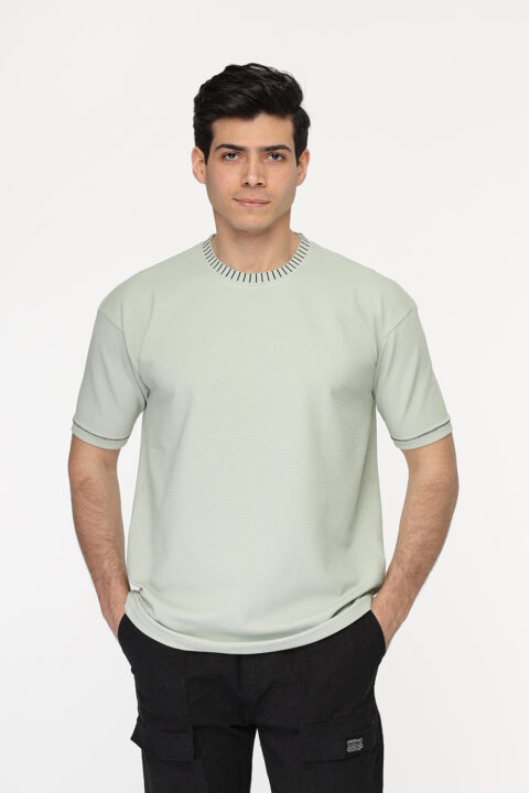 Over Size T- Shirt Light Green - Image 3