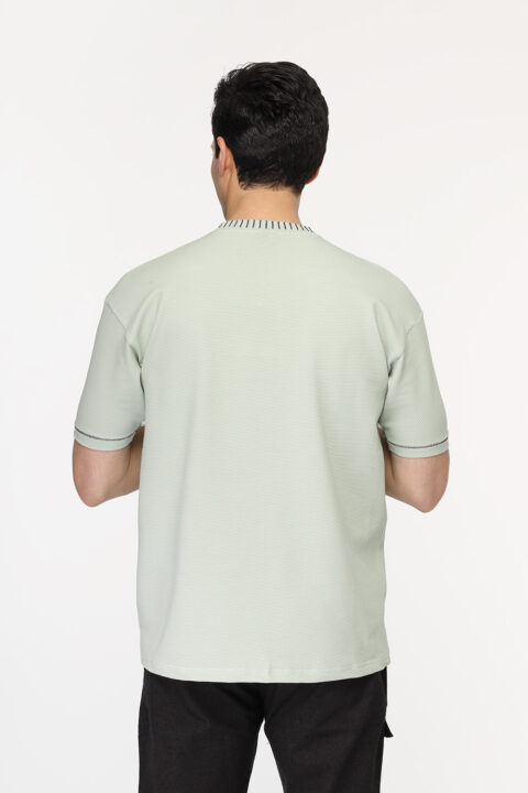 Over Size T- Shirt Light Green - Image 4