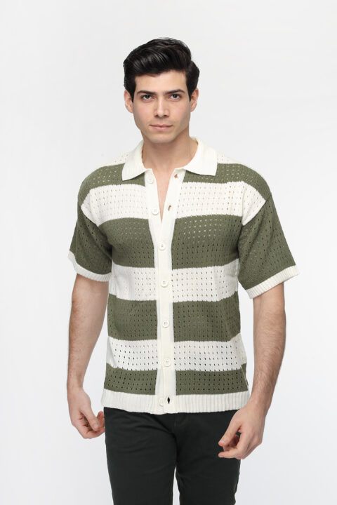 Regular Fit Polo Shirt Knitted Green