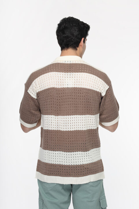 Regular Fit Polo Shirt Knitted Brown - Image 3