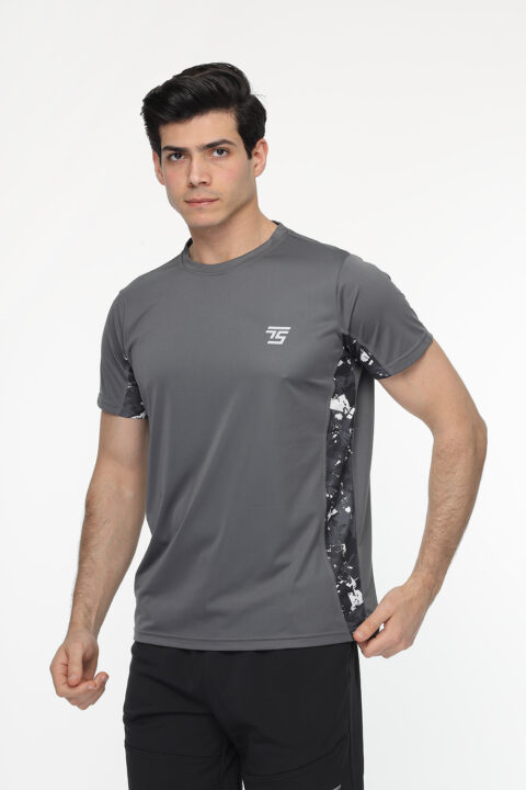 Regular Fit Sports T- Shirt Gray